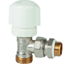 Válvula termostatizable escuadra para tubo cobre, polietileno o multicapa con GE System
