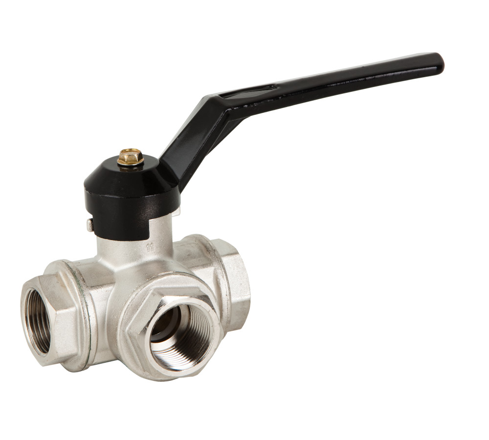 Válvula De Passagem 3 Vias Em Latão - Para Aquecedor De Água 1/2" NPT