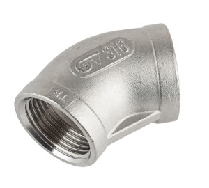 Cotovelo 45º inox 316 F-F NPT