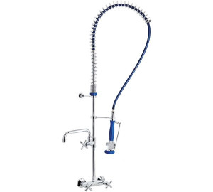 Coluna alta de pré-lavagem com misturadora e bica de parede 1/2" Cozinha industrial