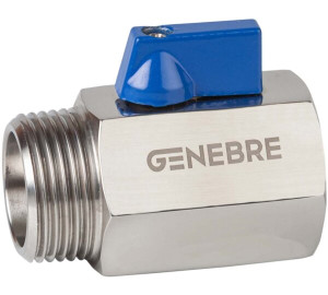 Válvula de esfera monobloco mini inox polido 316 M-F PN 63 BSP