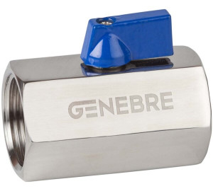 Válvula de esfera monobloco mini inox polido 316 F-F PN 63 BSP