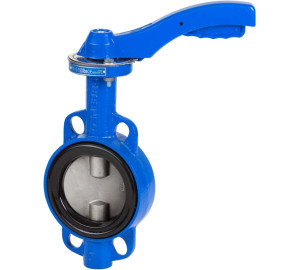 Válvula de borboleta tipo Wafer disco inox 316  base  atuador - BUNA-N