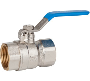 Válvula de esfera série reforçada latão BSP com alavanca em inox.