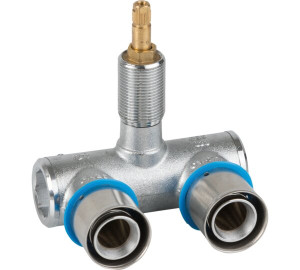Válvula em U com tubo Pex e Multilayer com casquilhos de pressão
