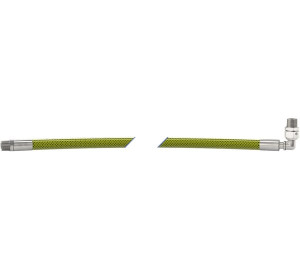 Conjunto flexível em aço inoxidável com válvula de segurança DN 8 para aparelhos a gás