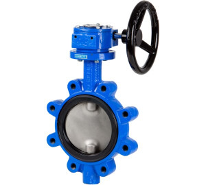 Válvula de borboleta tipo Lug disco inox 316 redutor manual  EPDM