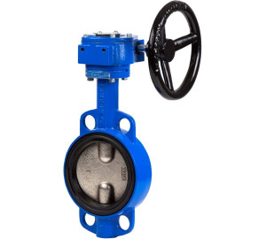 Válvula de borboleta tipo Wafer disco inox 316 redutor manual BUNA-N