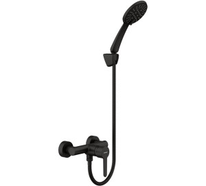 Misturadora monocomando de duche com kit Preto Oslo Black