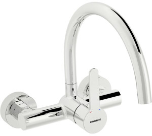 Torneira monocomando de parede para cozinha 15 cm OSLO Cromado