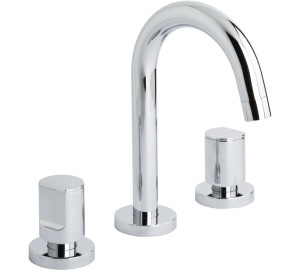Batería de lavabo caño cisne