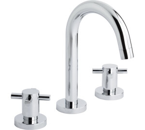 Conjunto de lavatório com bica Swan Cromado Kross