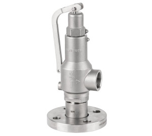 Válvula de segurança com flange e alavanca para gás ou vapor